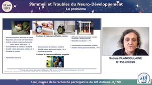 1ère journée de la recherche participative du GIS Autisme et TND : Sommeil et TND - Session 1 : Le Problème